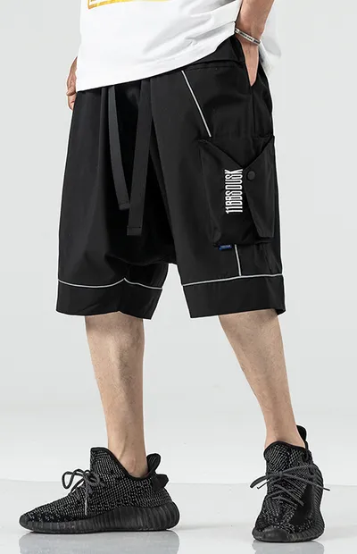 Reflective casual wide leg overalls