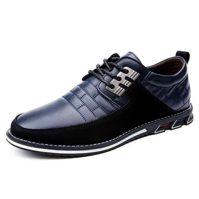 Large Size Men's Casual Leather Shoes British Style Men's Shoes Trend