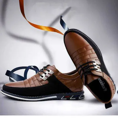 Large Size Men's Casual Leather Shoes British Style Men's Shoes Trend