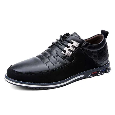 Large Size Men's Casual Leather Shoes British Style Men's Shoes Trend