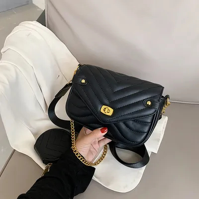 Small Fragrance Style Popular High-End Sense Chain Messenger Bag