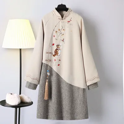Dress Women Autumn And Winter Chinese Style Hanfu Cheongsam