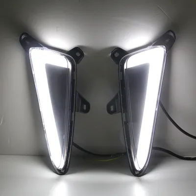 LED Daytime Running Lights Fog Lights Modified Yellow Light Steering