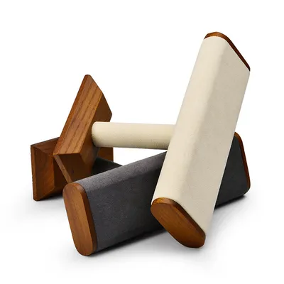 Creative Beveled Solid Wood Bracelet Watch Shelf