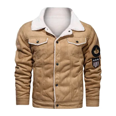 Men's Lapel Deerskin Plus Velvet Thick Fur Coat