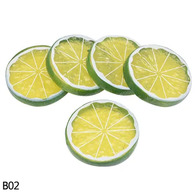 Simulate Fruit Model PVC Lemon And Orange Slice