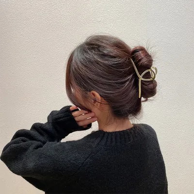 Matte Metal Large Cross Grip Simple Ponytail Hair Grip