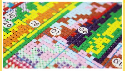 مجموعة مواد حرفية يدوية الصنع، غرزة متقاطعة، محب السماء