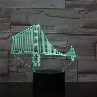 Manhattan Bridge Night Light Creative Gift Illusion Led Colorful Light