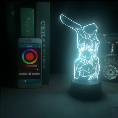 Bunny Girl 3d Smart Night Light