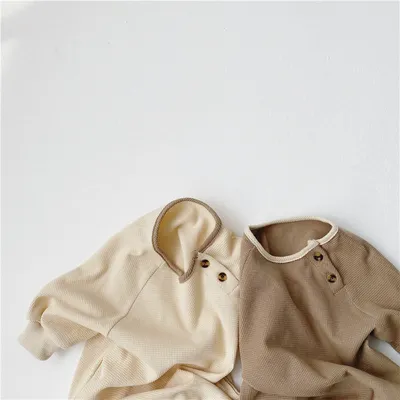 Comfortable And Simple Baby Long-sleeved One-piece