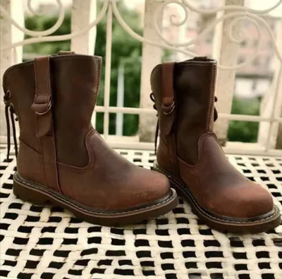 Girls' Large Ankle Boots With Short Straps