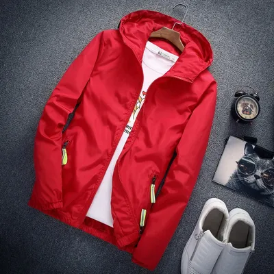 Men's Large Hooded Jacket Casual Thin Jacket