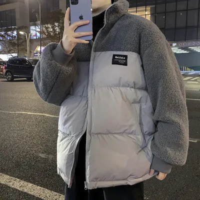 Lamb Wool Jacket Korean Fashion INS Hong Kong Wind Loose