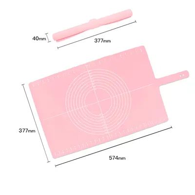 Adjustable Thickness Silicone Kneading Pad With Roll Buckle