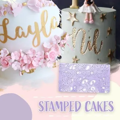 Flip Sugar Alphanumeric Cartoon Mold Acrylic Cake Insert Card