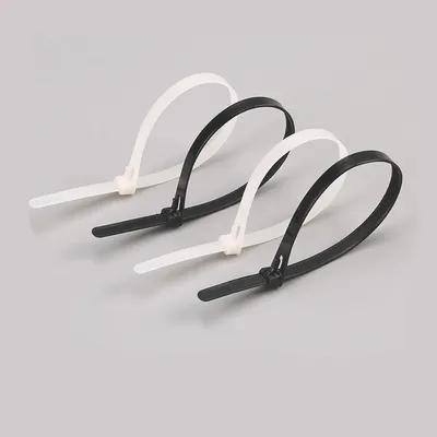 Removable National Standard Loose Buckle Nylon Cable Tie Black And White