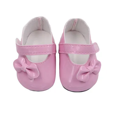 18 Inch American Girl Doll Shoes Solid Color Bow Shoes