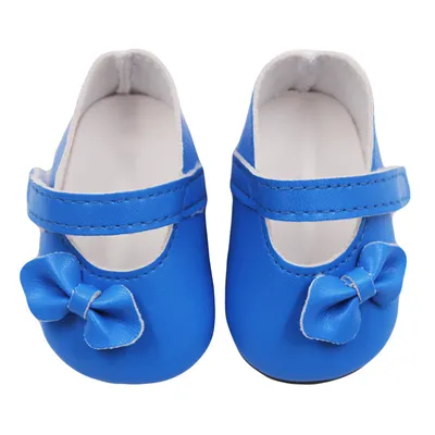 18 Inch American Girl Doll Shoes Solid Color Bow Shoes