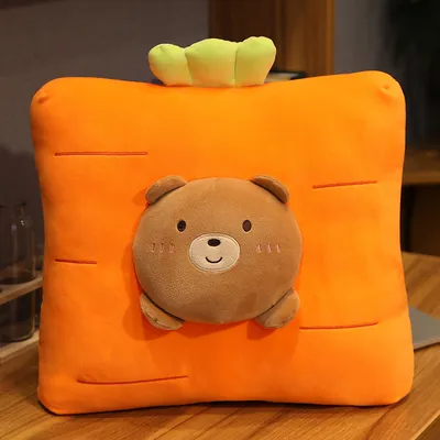 Cute Cartoon Fruit Dinosaur Plush Pillow Blanket Three In One