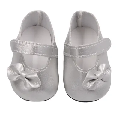 18 Inch American Girl Doll Shoes Solid Color Bow Shoes