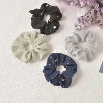 Pig Intestine Star Tie Hair Rubber Band Chiffon Hair Rope Small Ornaments
