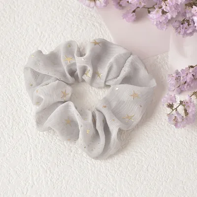 Pig Intestine Star Tie Hair Rubber Band Chiffon Hair Rope Small Ornaments