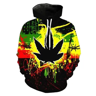 Print Trend Loose Pullover Hoodie Sweatshirt
