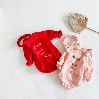 Enriched Baby Joined-up Fart Cute Embroidered Crawling Suit