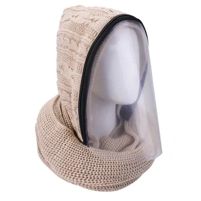 Outdoor Sports Headwear Scarves Transparent Hooded Sdult Hat Winter Scarf Warm Full Face Scarf Cycling Scarves Full Face Mask