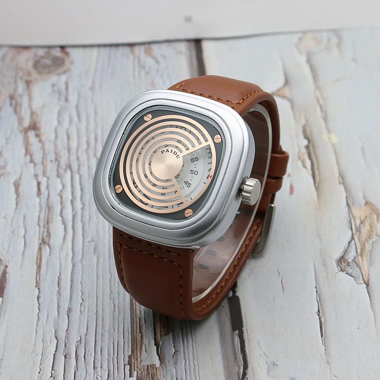 Retro Fashion All-match Belt Turntable Quartz Watch