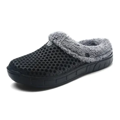Large Size Cotton Slippers Couple Models Foot Hole Shoes Bag Heel Home