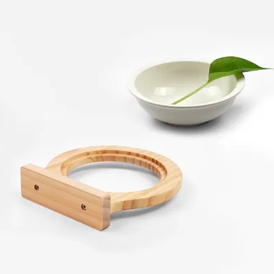 Cat Bowl Pet Cat Bowl Pet Supplies Ceramic Bowl Stainless Steel Bowl Solid Wood Bowl