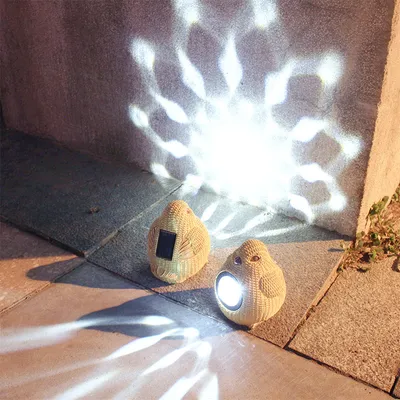 Cartoon Solar Lamp Resin Craft Ornaments Cast Light