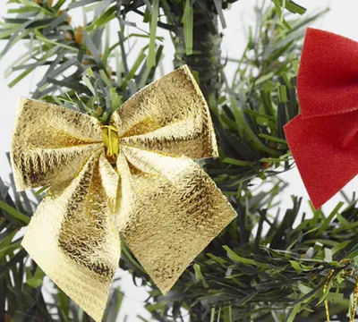 Christmas ornament, christmas tree, bow pendant