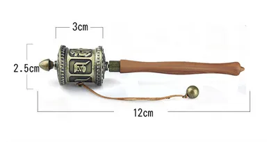 Buddhist supplies hand-cranked prayer wheels