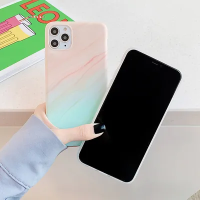 Mobile phone case gradient color marble