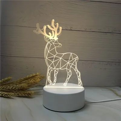 مصباح LED ثلاثي الأبعاد بتصميم كرتوني موفر للطاقة