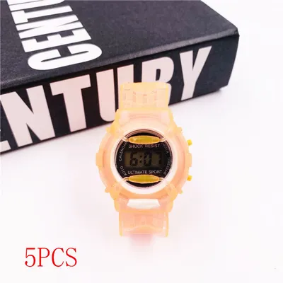Children's jelly cartoon electronic watch multicolor
