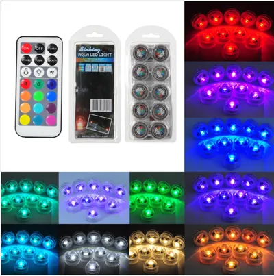Remote control diving light 3CM diamond twist full color red green blue white warm white waterproof LED light
