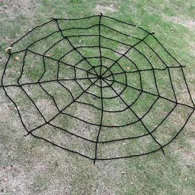 Plush spider web decoration