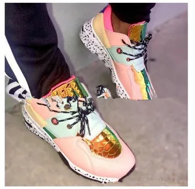 Color block casual sneakers