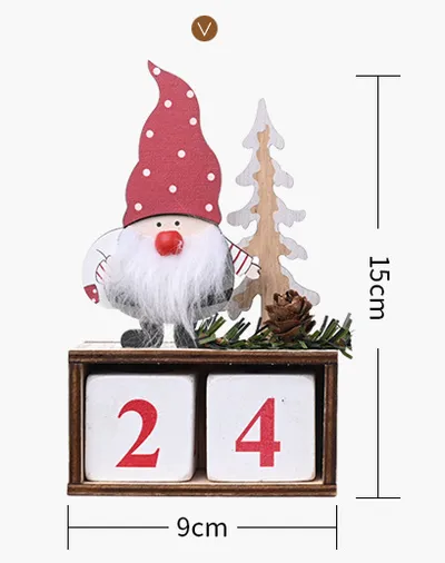 Christmas wooden pine cone calendar for the elderly