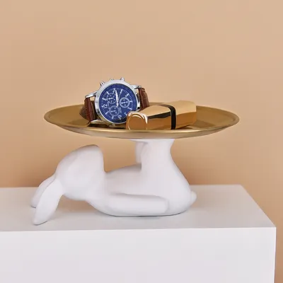 صينية فاخرة خفيفة الوزن على شكل أرنب
