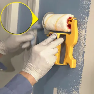 Clean Cut Proffesional Paint Edger With 2-Pack Replacement Rollers Brush Tool Multifunctional For Home Room Wall Ceilings