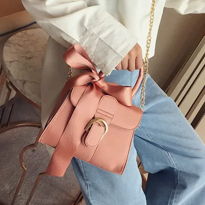 Female bag ladies shoulder bag fashion bow velvet handbag