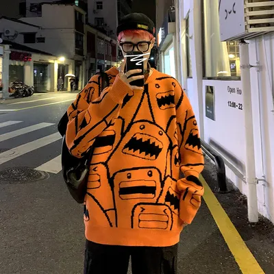 Cartoon Guochao Pullover