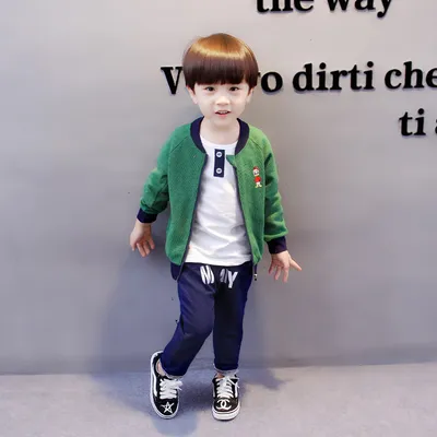 Three-piece baby and children long sleeve