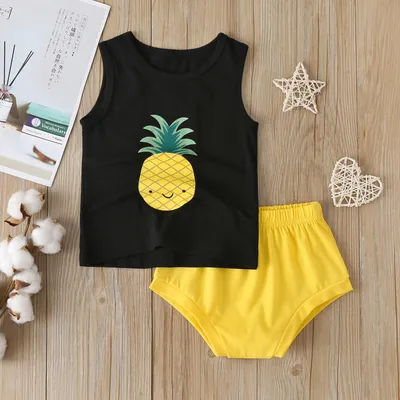 New baby vest + pp pants two-piece suit