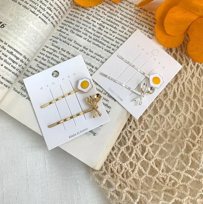 Japanese side clip bangs clip hair ornament